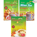 Honsei Ginger Honey Mint and Lemon Tea Set 20 Sachets Each Flavor