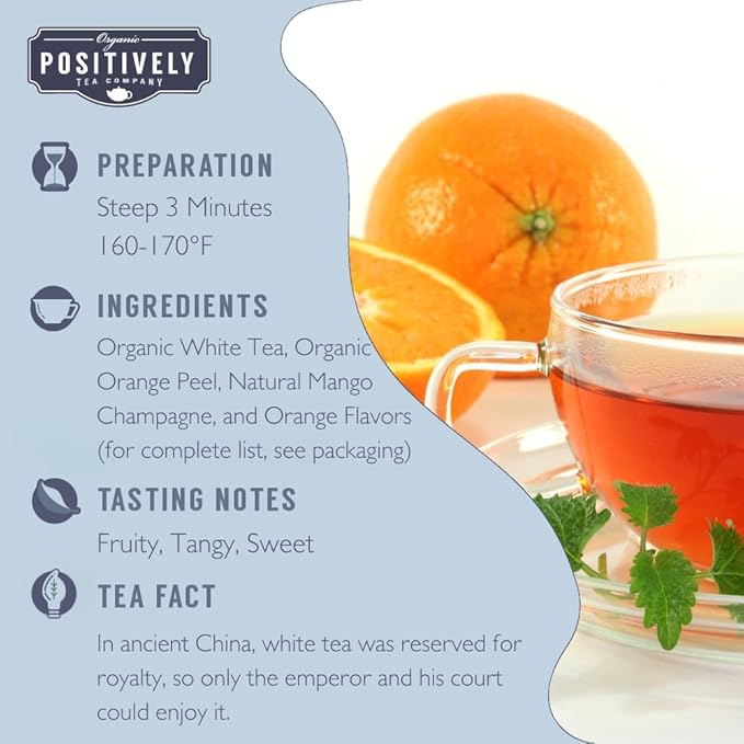 Organic Positively Tea Company White Tea Sampler Loose Leaf 4 Ounce 3 Pack