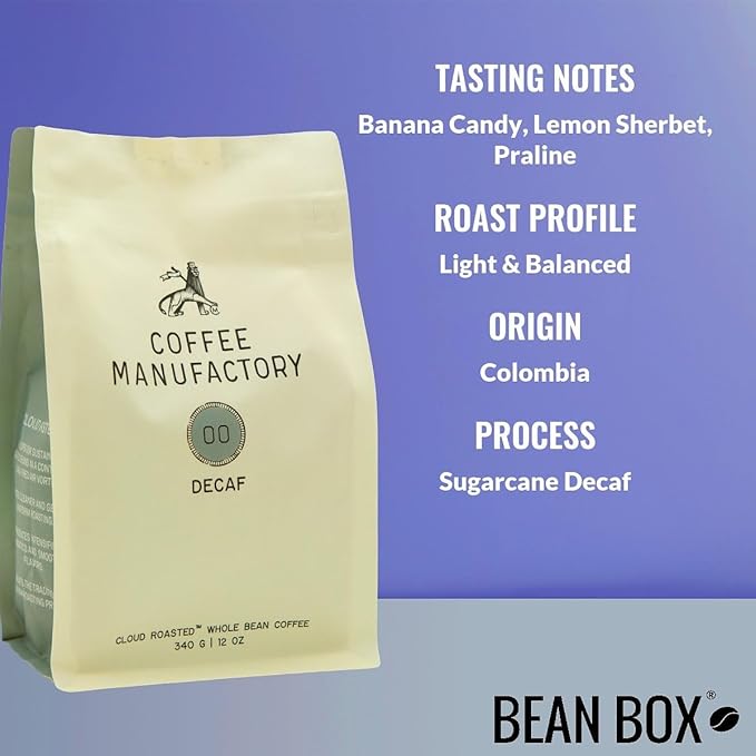 00 Decaf Colombia Huila - Roasted by Coffee Manufactory - Whole Bean Coffee - 12 Ounce Bag