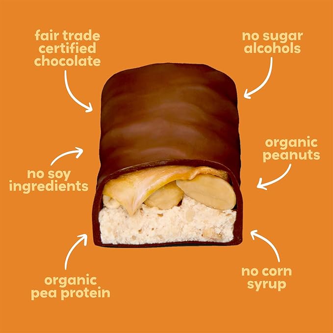UNREAL Dark Chocolate Peanut Caramel Nougat Bars (30 Mini Bars) | 70% Organic Ingredients Fair Trade Non-GMO | No Corn Syrup Sugar Alcohols Soy | .67oz each