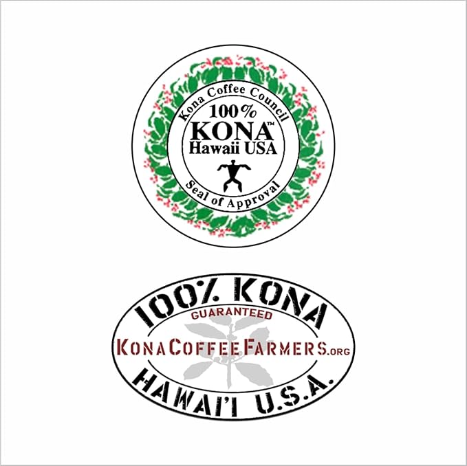 Hula Girl 100% Kona Coffee Grown in Hawaii Hand Picked Sun Dried Fresh Roasted and Packed in Hawaii for 30 years Whole Bean 7 Oz (0.44 Lb) 198 Grams Bag