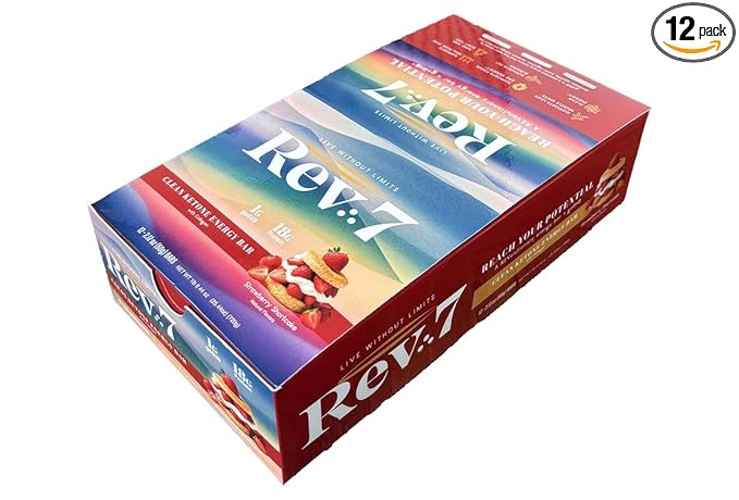 REV7 Ketone Energy Bars Pack of 12 - Strawberry Shortcake