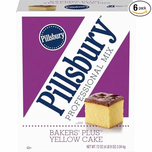 PillsburyTM Bakers' PlusTM Cake Mix Yellow (6ct) 4 lb 8 oz