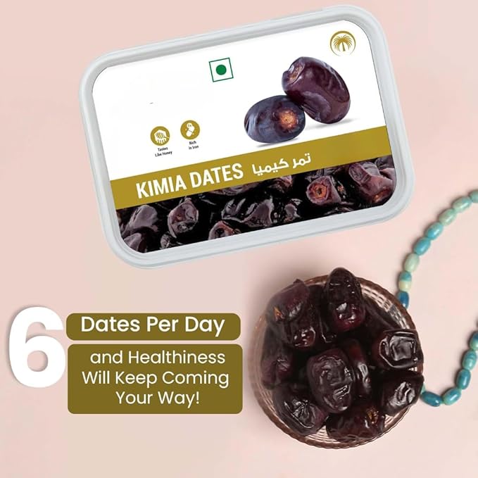Kimia Dates Khajoor | Soft Kimia Khajoor | No Added Preservatives Fresh &amp Soft khajoorRich in Calcium Iron and Potassium | Instant Energy - 400 gm