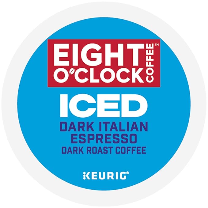 Eight O'Clock Coffee ICED Dark Italian Keurig Single-Serve K-Cup Pods Dark Roast Iced Coffee 60 Count (6 Packs of 10)