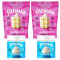 FitBake Yellow Cake Baking Mix and Cream Cheese Frosting Bundle | 0g to 2g Net Carbs Per Serving | Keto Friendly Low Carb Food | Gluten Free Desserts | No Added Sugar