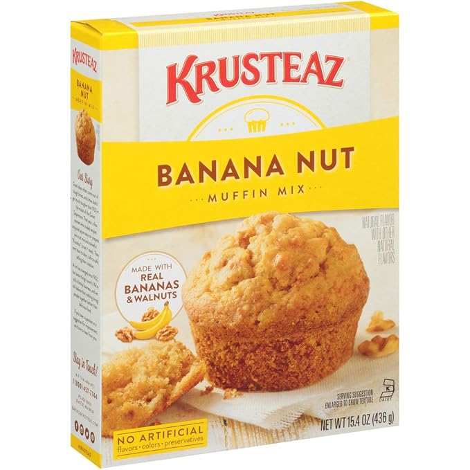 Krusteaz Banana Nut Supreme Muffin Mix 17.1-Ounce Boxes (Pack of 12)