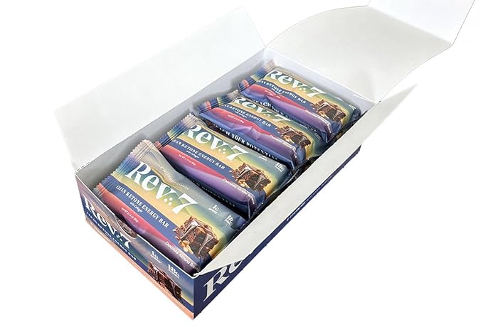 REV7 Ketone Energy Bars Pack of 12 - Chocolate Almond Brownie
