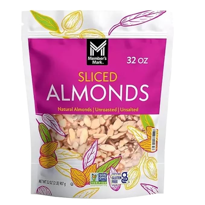 Natural Sliced California Almonds 32 Ounces (32 Ounce (1 Pack))