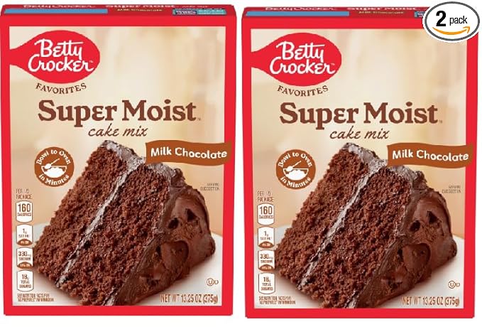 Milk Chocolate Cake Mix (Pack Of 2 Boxes) 13.25 oz