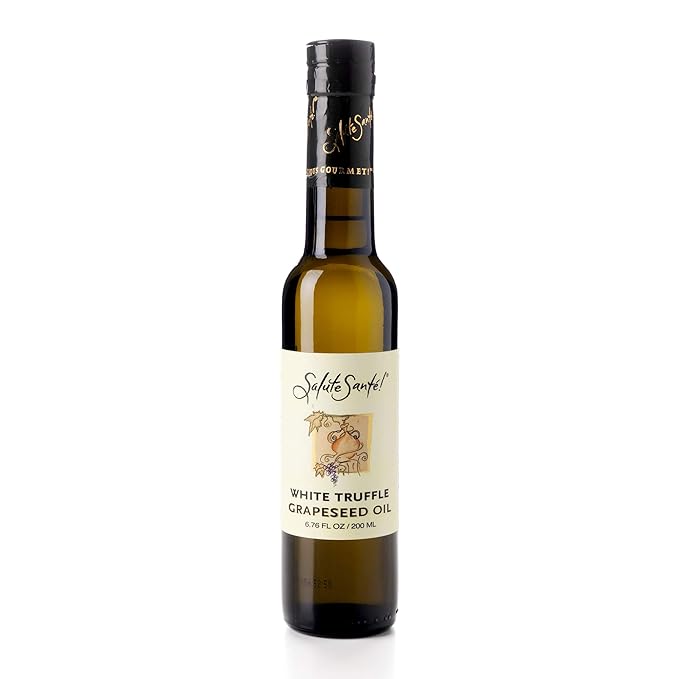 Salute Santé! Cold Pressed Food-Grade Grapeseed Oil – 200ml 6 Pack – Healthy Vegan Cooking Oil for Dipping Finishing &amp Marinades – Non-GMO Upcycled High Antioxidant Award-Winning Gourmet Oil