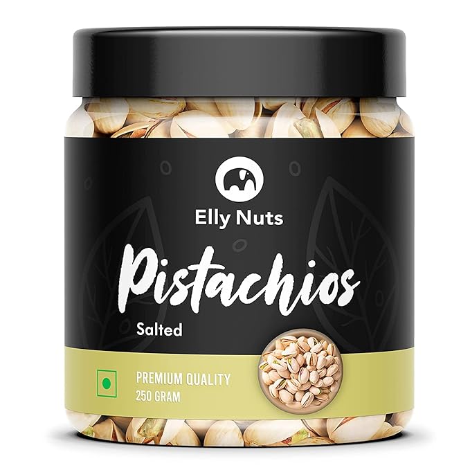 Elly Nuts Dry Fruits Combo Pack 250 gms Each Total Weight 1.5 Kg- (California Almonds Green Raisins Cashew Nuts Pistachios Anjeer &amp Walnut) - Dry Fruits [Jar Pack]