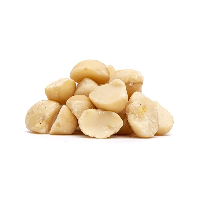 Hamakua Macadamia Nuts - Unsalted Hawaiian Grown Dry Roasted Half and Whole Macadamias without Salt - Natural Eco-Friendly Large Macadamia Nuts (10 oz Pouch)