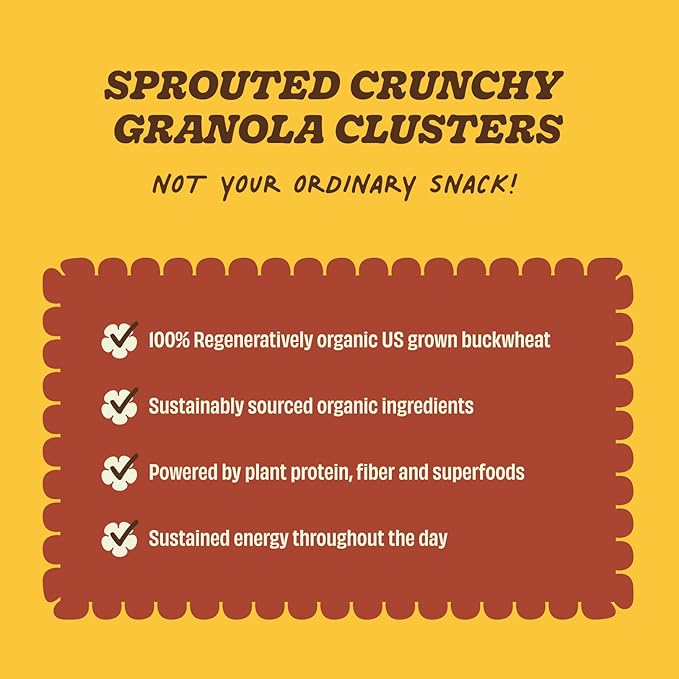 Clusterbucks Superfood Clusters – Grain-Free Keto-Friendly Snack Bites with Regeneratively Grown Sprouted Buckwheat– Gluten-Free Low-Carb Organic Healthy Snack (3-Pack Everything Bucks)