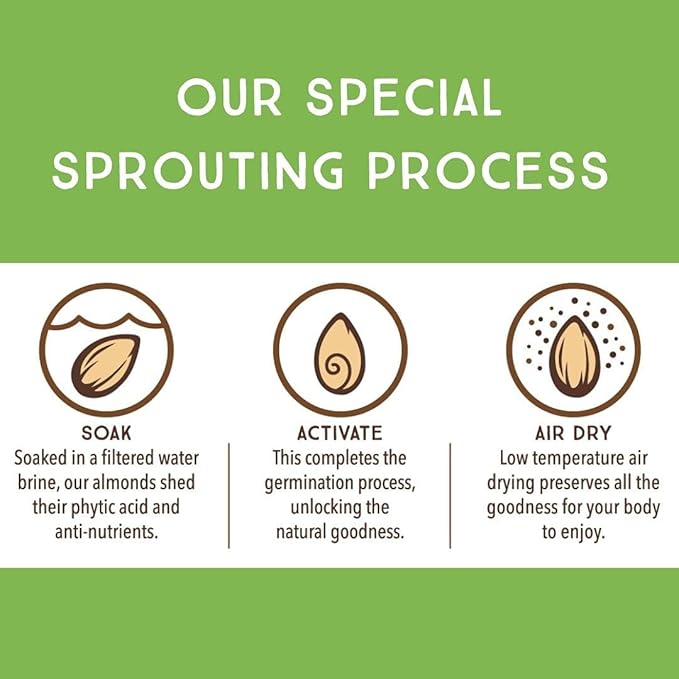 Lark Ellen Farm Sprouted Salted Cashews - Non GMO Healthy Keto Snacks Paleo Gluten Free Vegan Certified Organic Nut Sugar Free High Protein Kosher Low Glycemic 10 oz - 3 pack