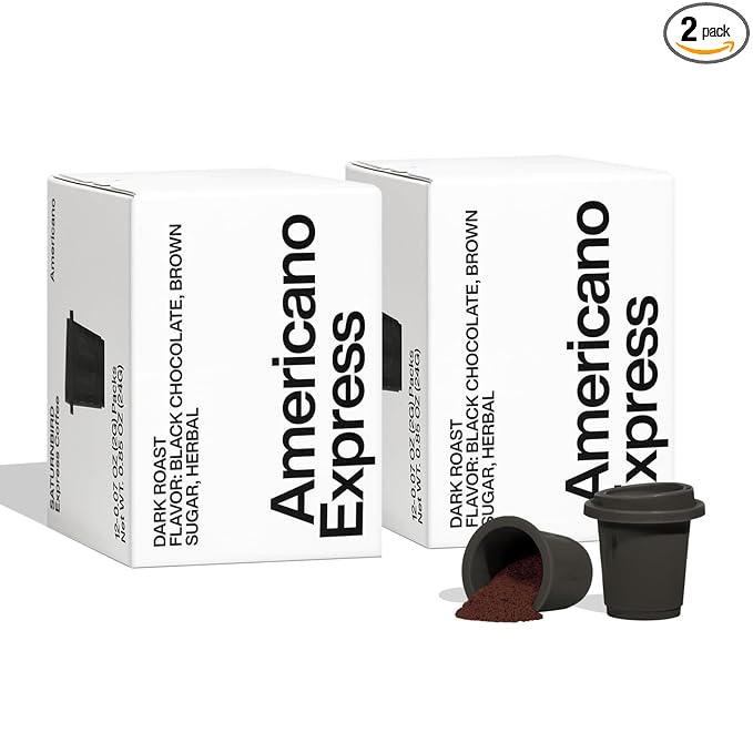SATURNBIRD Express Instant Coffee Dark Roast Americano Style Enjoy Cold/Hot Freeze Dried Arabica Blend Coffee Powder Iced Coffee 2 Packs Total 24 Single Serve Packets for Traveling Camping Home