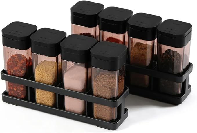 Seasoning box Household kitchen four-grid integrated outdoor barbecue spice combination set Plastic seasoning(Kase)
