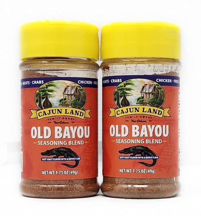 Family Owned New Orleans Cajun Land Seasoning (1.75oz - 2pack Old Bayou Seasoning)