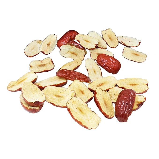 DABC OAK LAND Dried Jujube Red Dates slices High Nutrition and High Vitamin Red Jujube Dates Slice Snacks Dried Fruit Sweet Jujube Packed In USA 特级红枣片 (Dried Dates Slices 2 Pound)