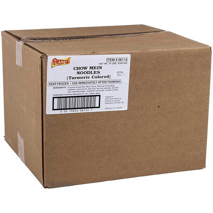 Amoy Turmeric Colored Chow Mein Noodle 5 Pound -- 4 per case.