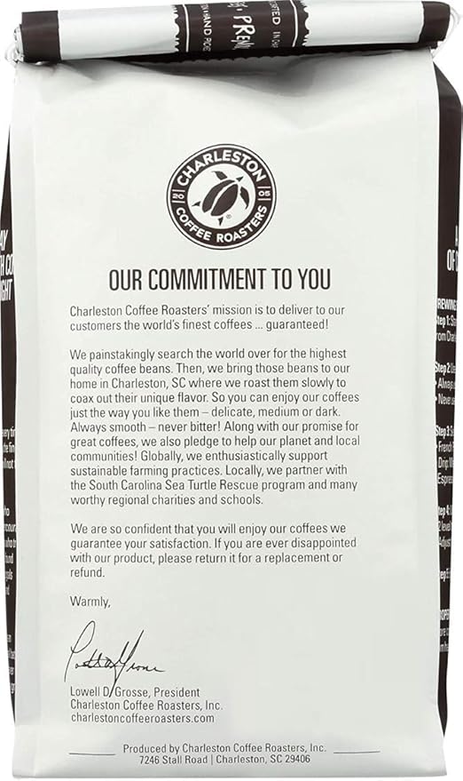 Charleston Coffee Roasters | Specialty Organic Whole Bean Coffee | Hand Picked Premium Slow Roast | (Charleston Organic Medium Roast) 12oz 6 Pack