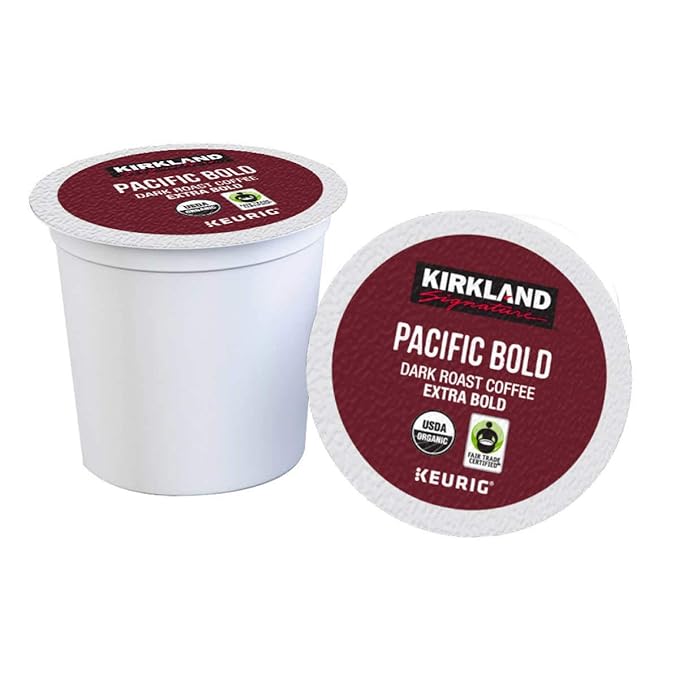 Kirkland Signature Coffee Organic Pacific Bold K-Cup Pod 120 Count (2 Pack)