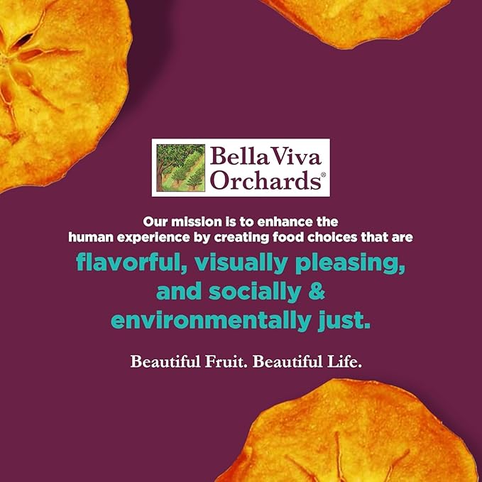 Natural Dried Persimmons from Bella Viva Orchards 1.5 Lb. Bag