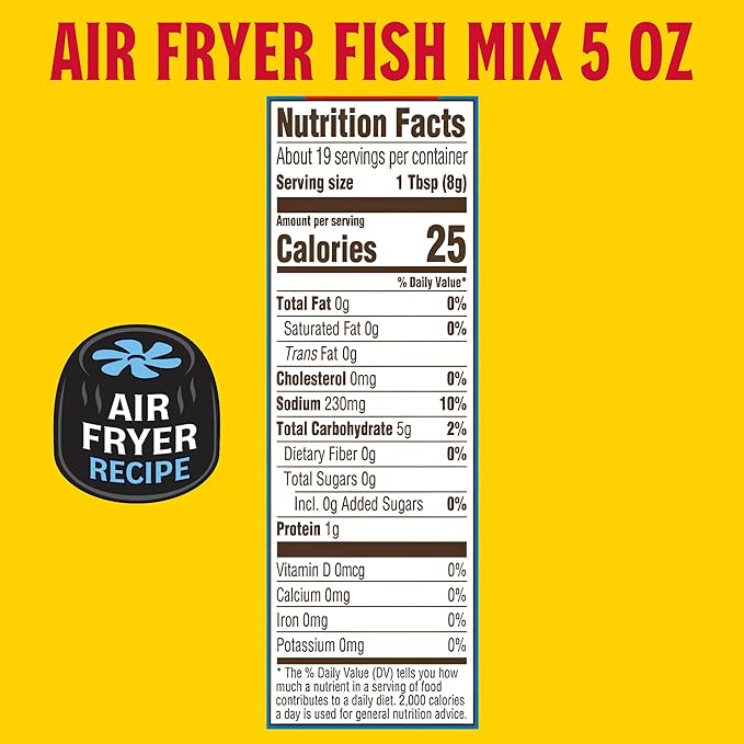 Louisiana Fish Fry Air Fry Fish Coating Mix 5 oz (Pack of 6)