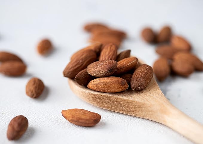 Food to Live Dry Roasted California Almonds 5 Pounds Oven Roasted Whole Nuts Unsalted No Oil Added Vegan Kosher Bulk. Good Source of Protein and Vitamin E. Great Keto-Friendly Snack