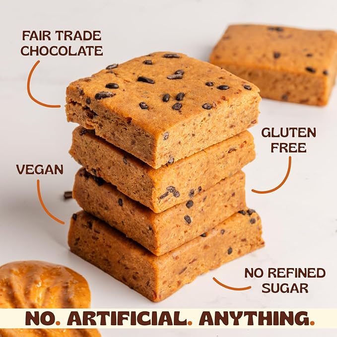 Elavi Peanut Butter Chocolate Protein Brownie 10g Protein 10g Fiber Non-Dairy Vegan &amp Gluten Free Guilt-Free Snack | No Added Sugar No Sugar Alcohols Kid Friendly (8 pack)