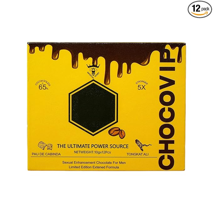 Power Choco for Him Natural Chocolate with 100% Mixed Herbs (Pack of 12 Pieces 10 Gram Each)