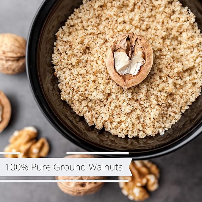 Gourmet Ground Walnuts (Pure Kosher Walnut Meal) by Its Delish – 2 LBS Bag Bulk Bag – Healthy Baking Cooking &amp Eating Recipes – Dairy &amp Egg Free Protein-Packed Substitute for Flour