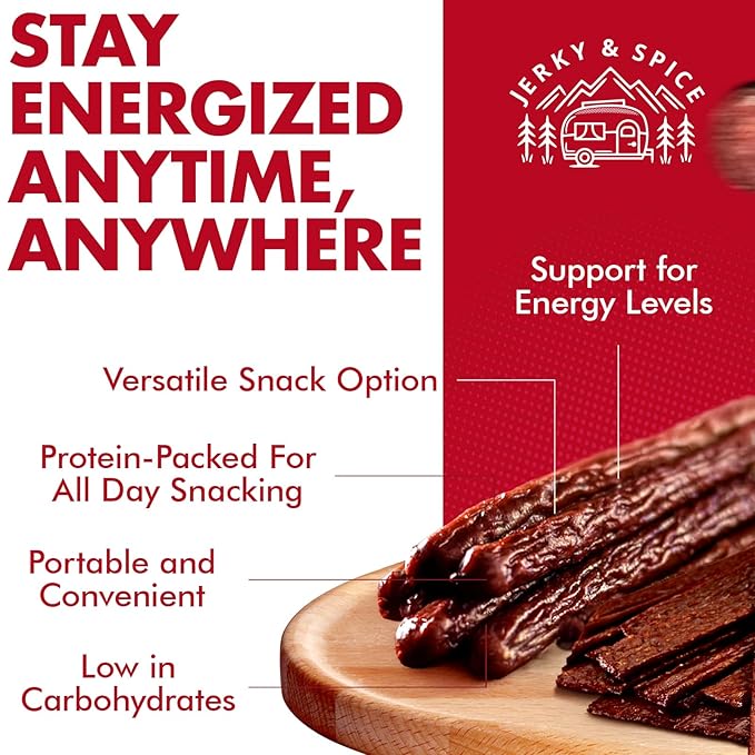 Jerky-n-Spice Premium Spicy Meat Sticks Gift Box (10 Count) | Beef Sticks Variety Pack | Beef Jerky Basket for Men | Assorted High Protein Meat Snacks | Ideal for Birthday Road Trip &amp Camping