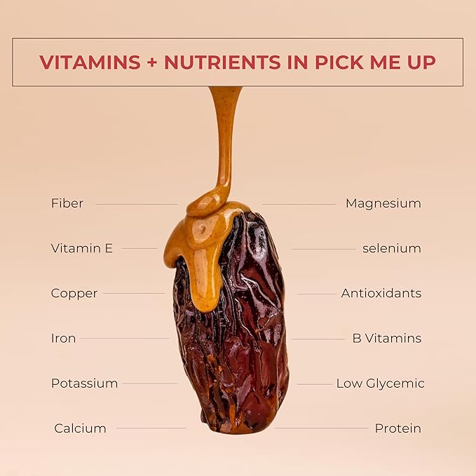 Pick Me Up Snacks – Organic Medjool Dates Pitted and Filled with Creamy Pistachio Butter – 4 Dates per 2.4 oz Pack – Vegan Gluten-Free No Added Sugar – Healthy On-the-Go Energy Snack – Pack of 5 po