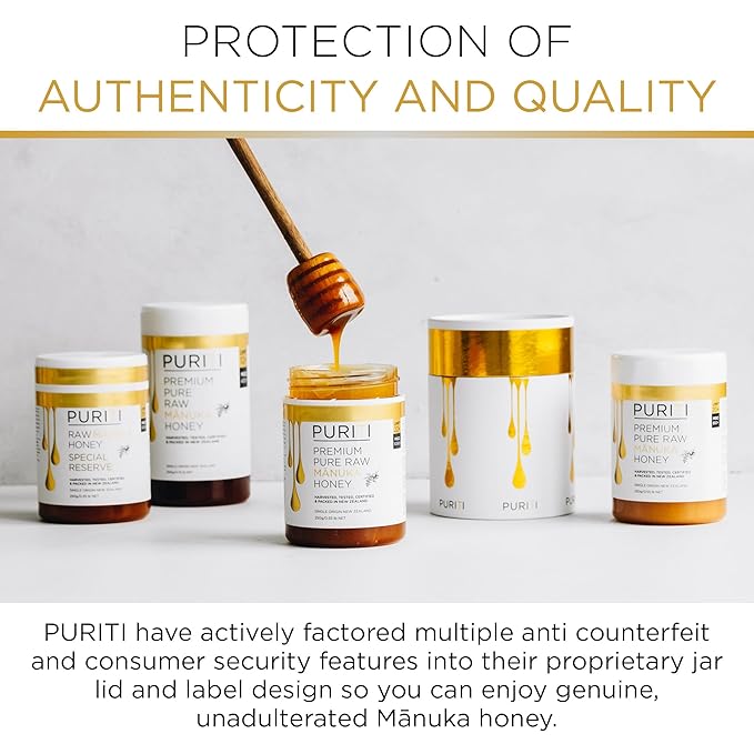 PURITI Manuka Honey MGO 300+ / UMF 10+ | 100% Pure Genuine Raw Manuka Honey | 8.8 Oz / 250g | Harvested Tested Certified and Packed in New Zealand