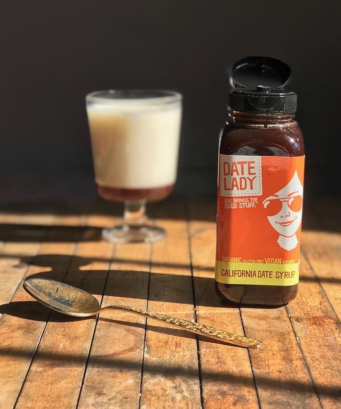 Organic Pure Date Syrup made in California (12 oz BPA-Free 2 bottles)
