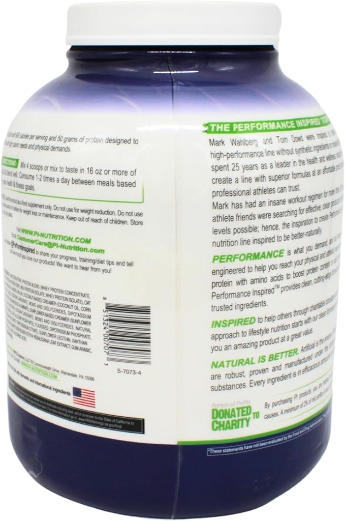 Performance Inspired Nutrition Smart Mass Gainer – 50G Protein 900 Calories Creatine L-Glutamine &amp Digestive Enzymes – Muscle Growth &amp Recovery – Vanilla Bean Ice Cream – 6 lb