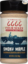 6666 Four Sixes Smoky Maple Seasoning 6.7 Ounce (Pack of 6)
