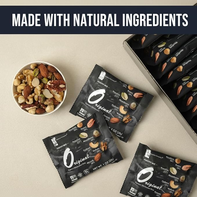 Roastery Coast - Mixed Nuts Variety Pack for Adults | Healthy Snacks | Individual Packs | Unsalted | No Peanuts | Assorted Nuts Snack | Pistachios | Almonds | Hazelnuts | Pecans | Slow Dry-Roasted