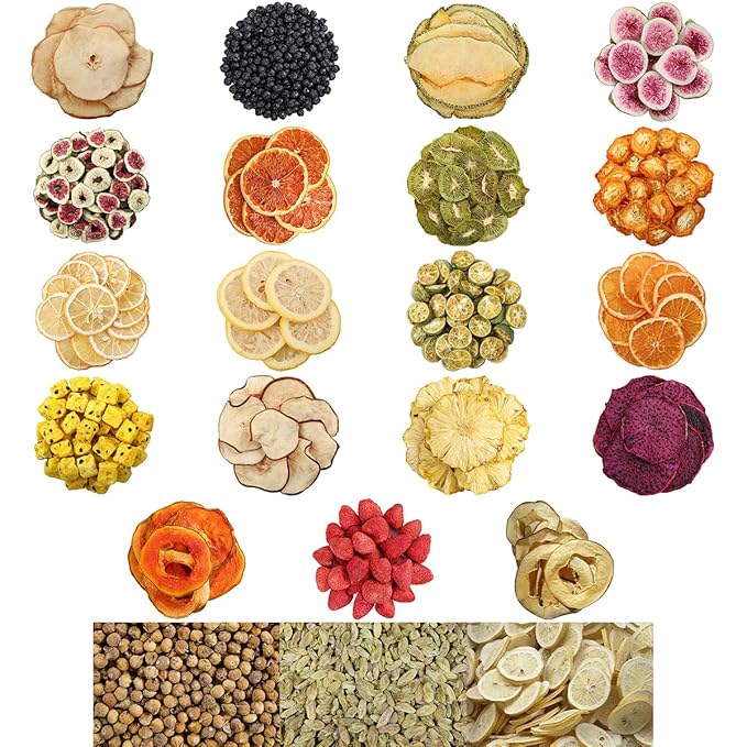 jweemax 500g Dried Fruit Slices Dehydrated Fruit Slices for Cocktails Garnish Home Decor Fruit Tea Yellow Papaya