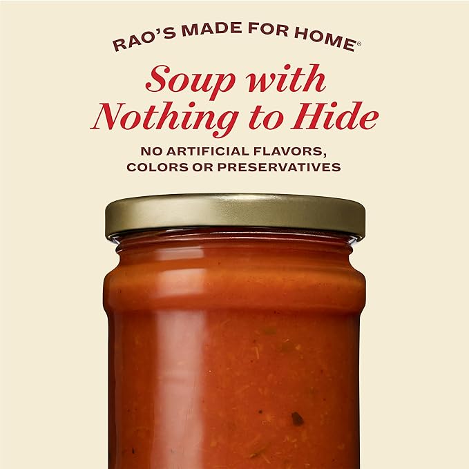 Rao's Homemade Slow Simmered Soup Tomato Basil 16 Ounce (Pack of 6)