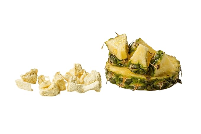 Premium Bulk-Size Freeze-Dried Pineapple in 7.1 oz size - Naturally Sweet Perfect for Snacking Baking Cereal &amp Smoothies 100% Natural Gluten Free Non-GMO - Bulk Size Can