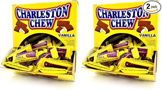 Tootsie Roll Charleston Chew Snack Bars in Easy Open Box Multicolor Classic Vanilla 38 Oz (96 Count) (Pack of 2)