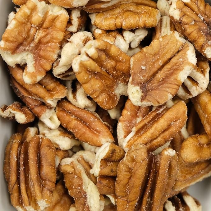 Large Pecan Pieces with Halves 20 lb Bulk | Premium Texas-Grown Raw Pecans | Unsalted Natural &amp Non-GMO | Freshly Shelled Family-Farm Nuts for Baking Cooking &amp Snacking | Gluten-Free |