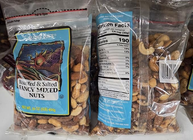 Trader Joe Roasted &amp Salted Fancy Mixed Nuts 16oz 454g (Two Bags)