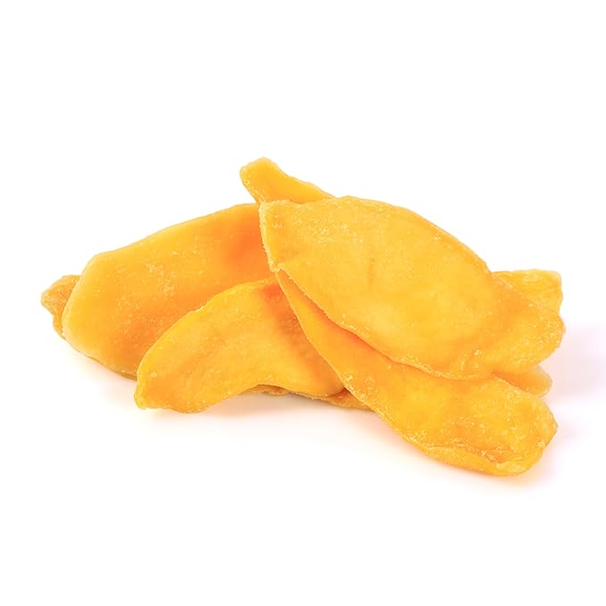 Gourmet Grove - Sliced Mango 6 oz Snack Packs | Soft Juicy Natural Dried Mango Slices | Lightly Sweetened (Pack of 12)