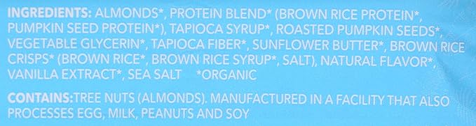 Aloha Organic Vanilla Almond Crunch Protein Bars 14g Plant-Based Protein USDA Certified Organic Gluten Free &amp Non-GMO 1.9 Oz (Pack of 12)