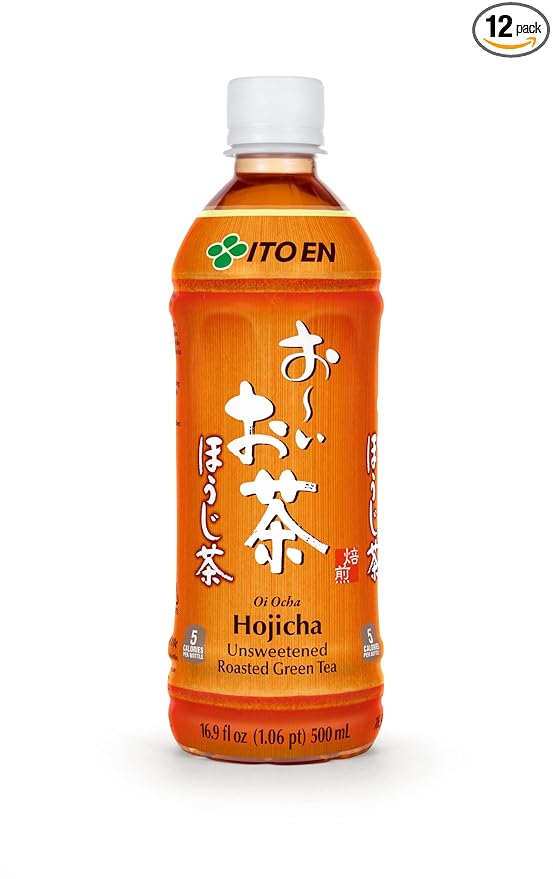 Ito En Oi Ocha Unsweetened Roasted Green Tea 16.9 Fluid Ounce (Pack of 12) Low Calorie