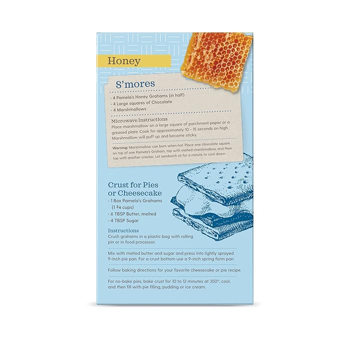 Pamela's Traditional Honey Grahams Gluten Free 7.5 Ounces (Pack Of 6)