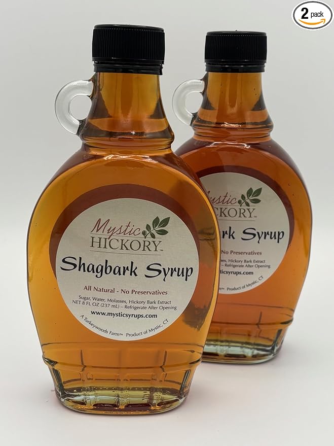 Turkeywoods Farm Shagbark Hickory Syrup Two Bottle Set.